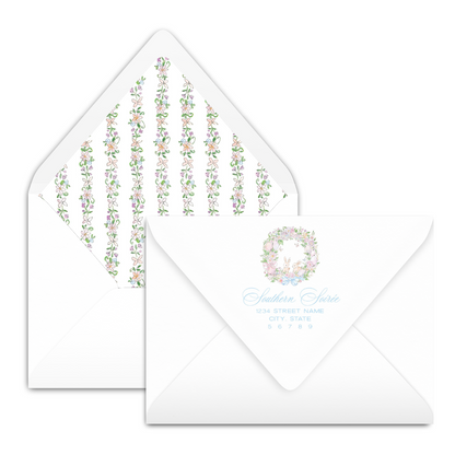 Spring has Sprung Bunny Wreath Invitation (Copy)
