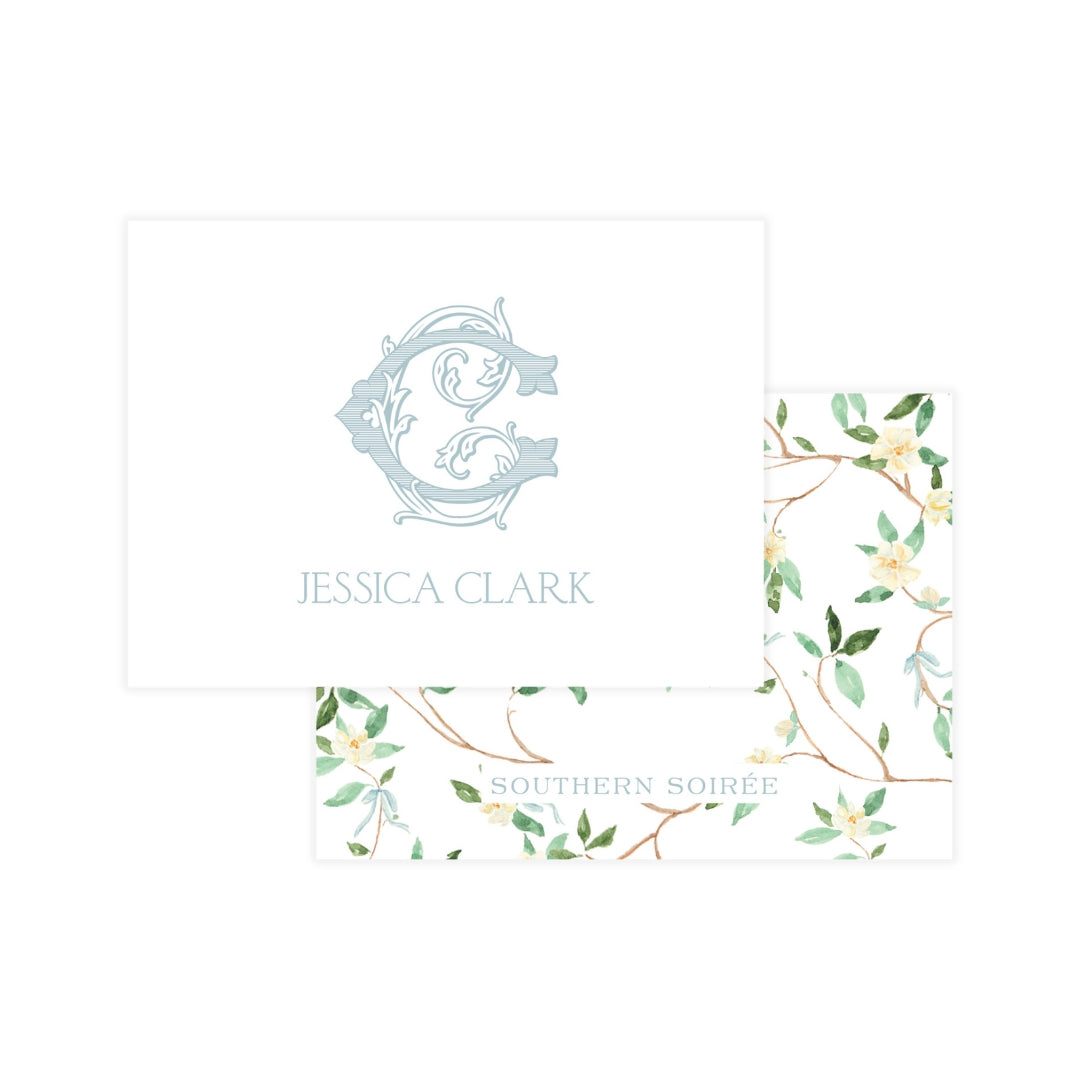 Vintage Vine Monogram with Vines Enclosure Card