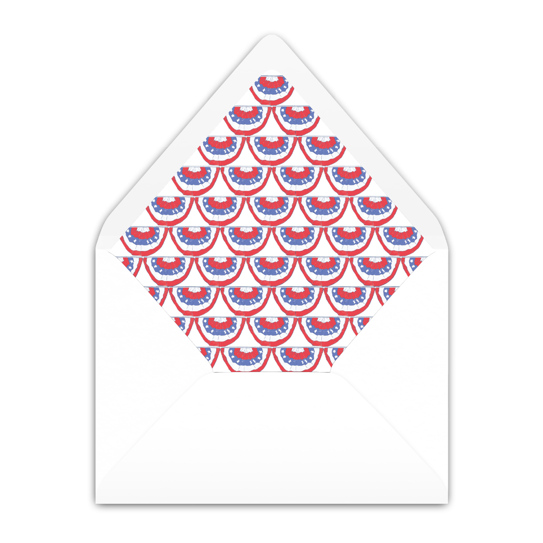 Patriotic Red, White and Blue Birthday Invitation