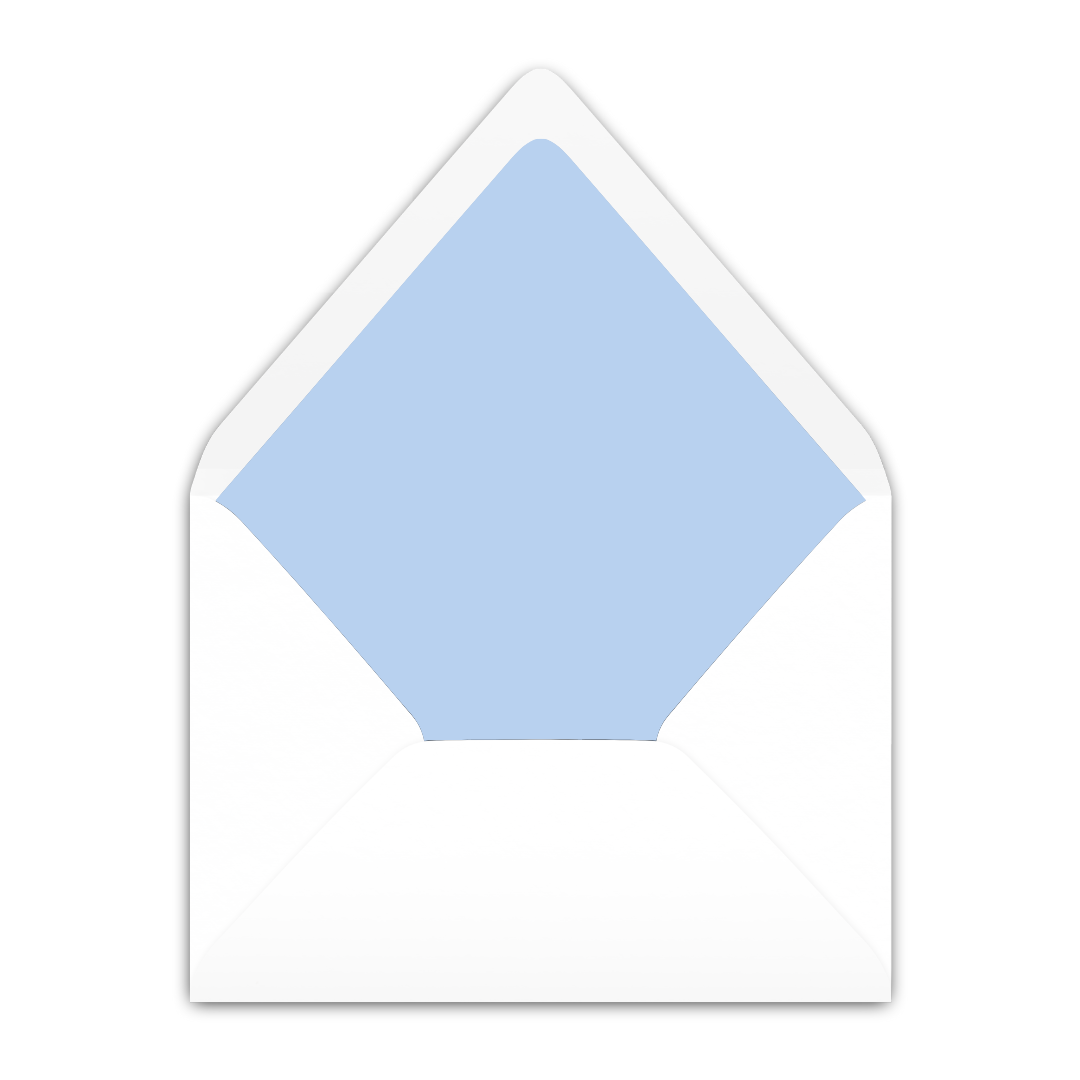 Blue Ribbon and Rose Crest Invitation