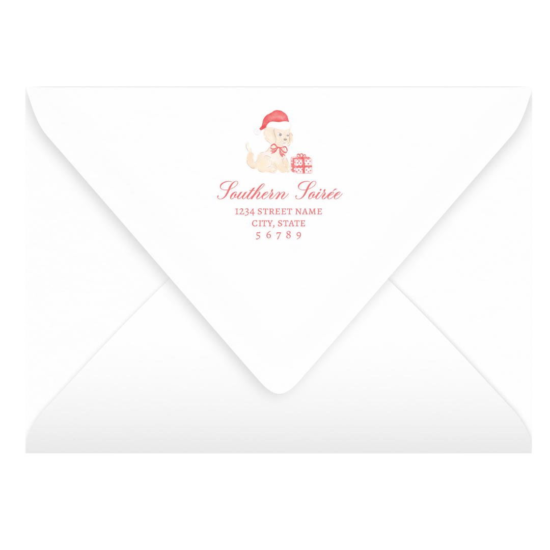 Christmas Puppy Party Invitation