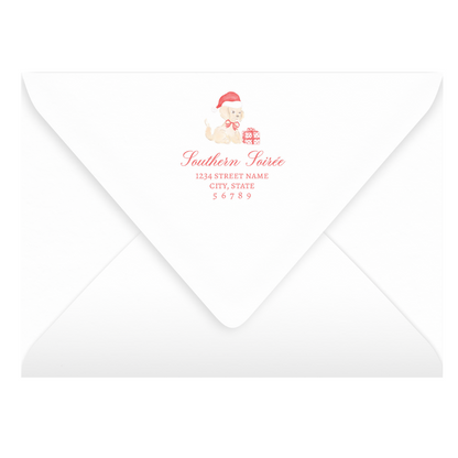Christmas Puppy Party Invitation