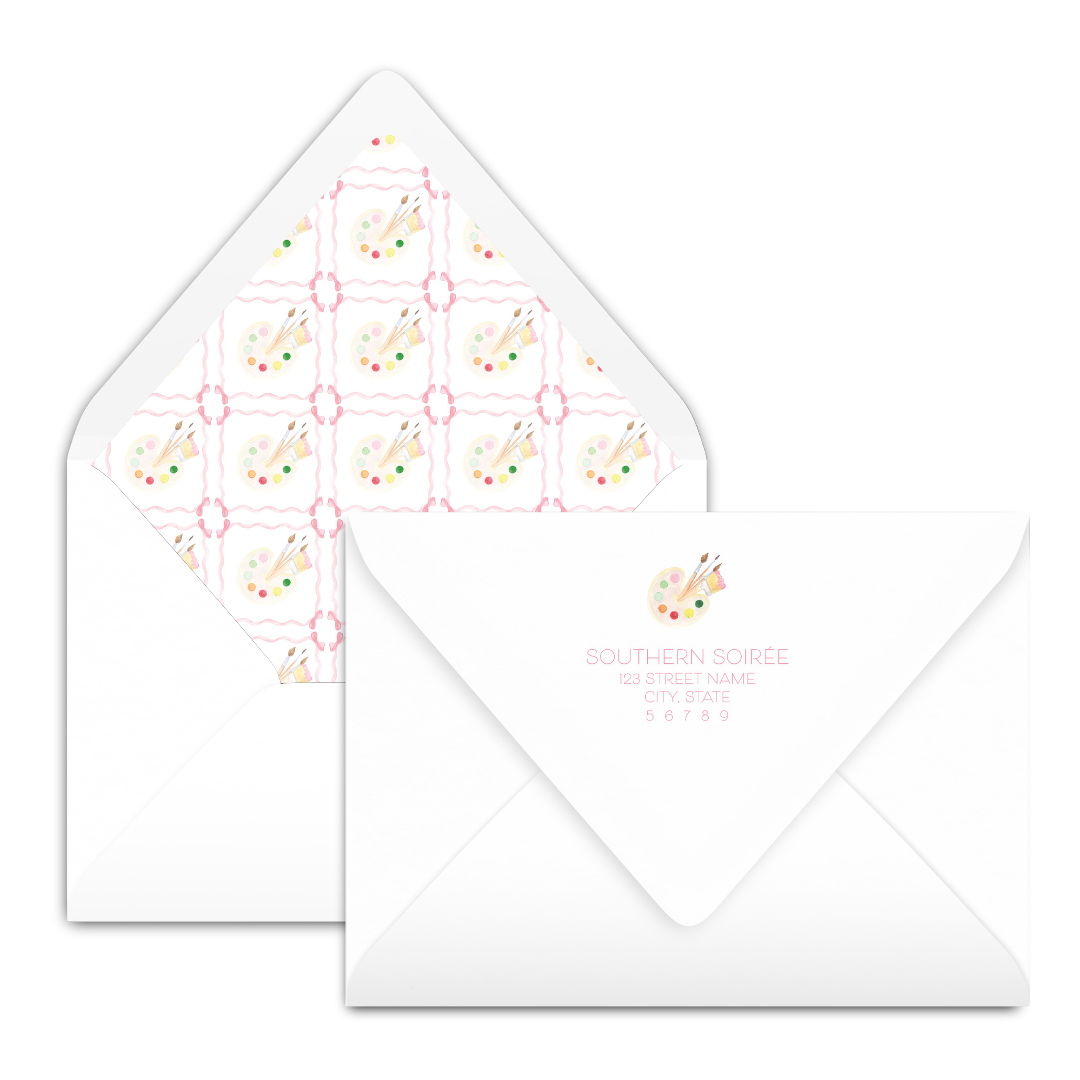 Dress for a Mess Art Party Birthday Invitation