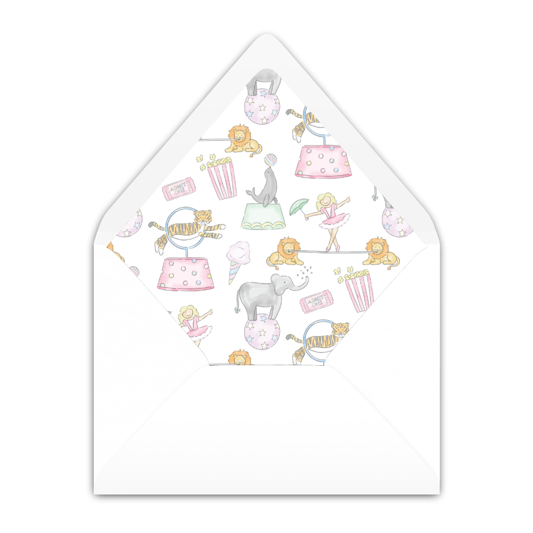 Pastel Circus Birthday Invitation