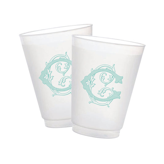 Vintage Monogram Frosted Cup