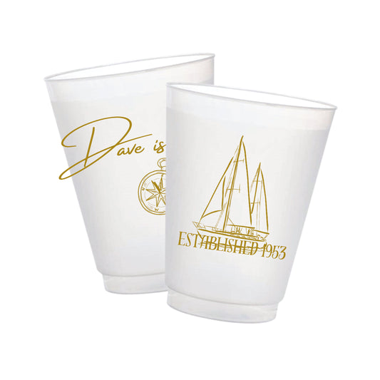 Sailboat Frosted Cups