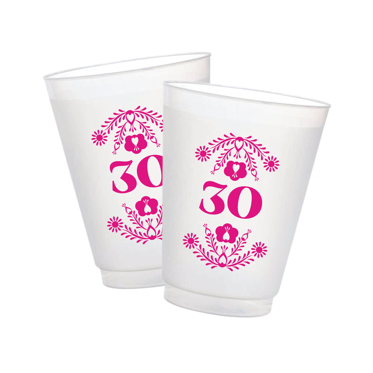 Personalized Fiesta Celebration Frosted Cups