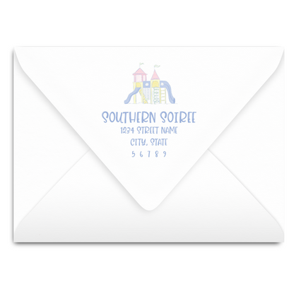 Party at the Park Blue Invitation