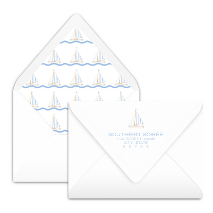 Blue Sailboat Invitation