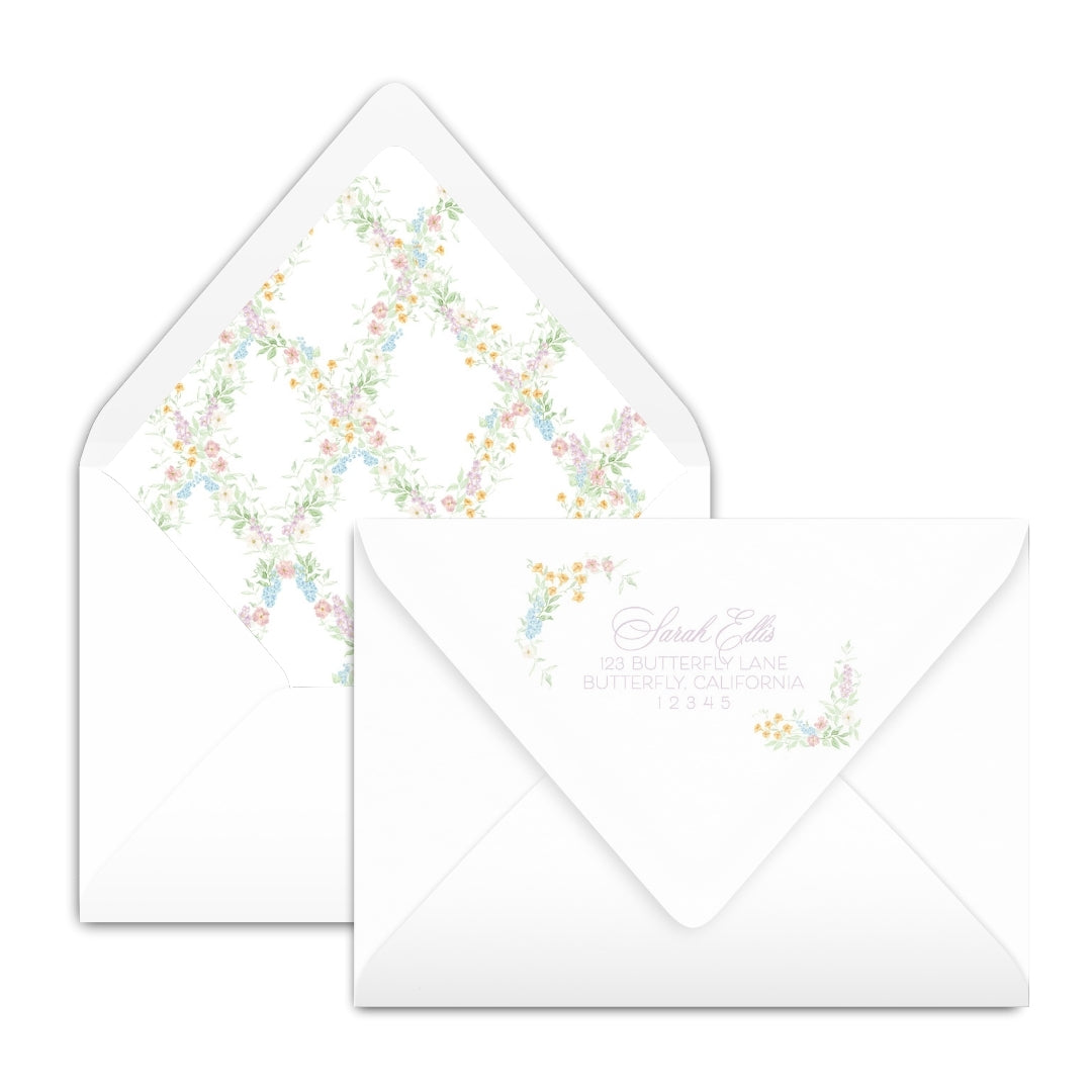Floral Corners Notecard