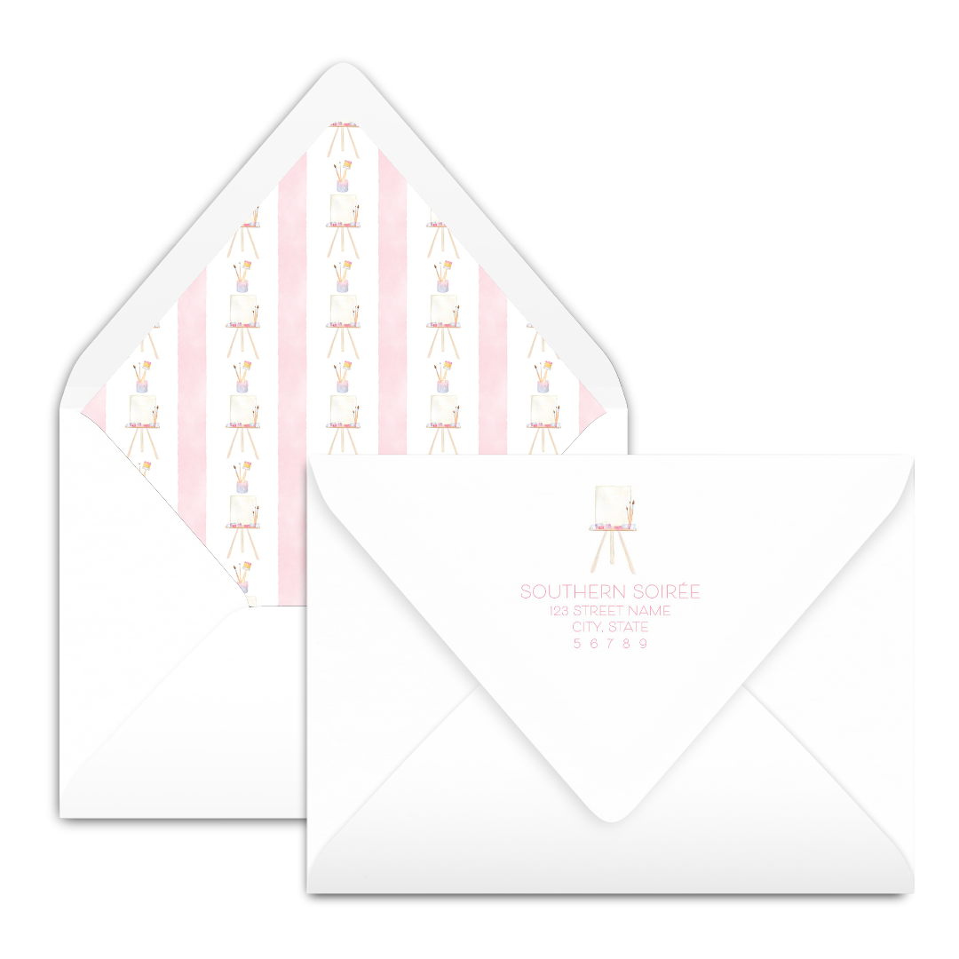Dress for a Mess Art Party Birthday Invitation