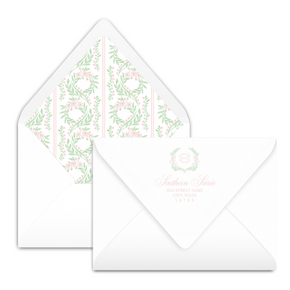 Chinoiserie Pink Block Invitation
