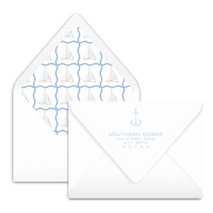 Blue Sailboat Invitation