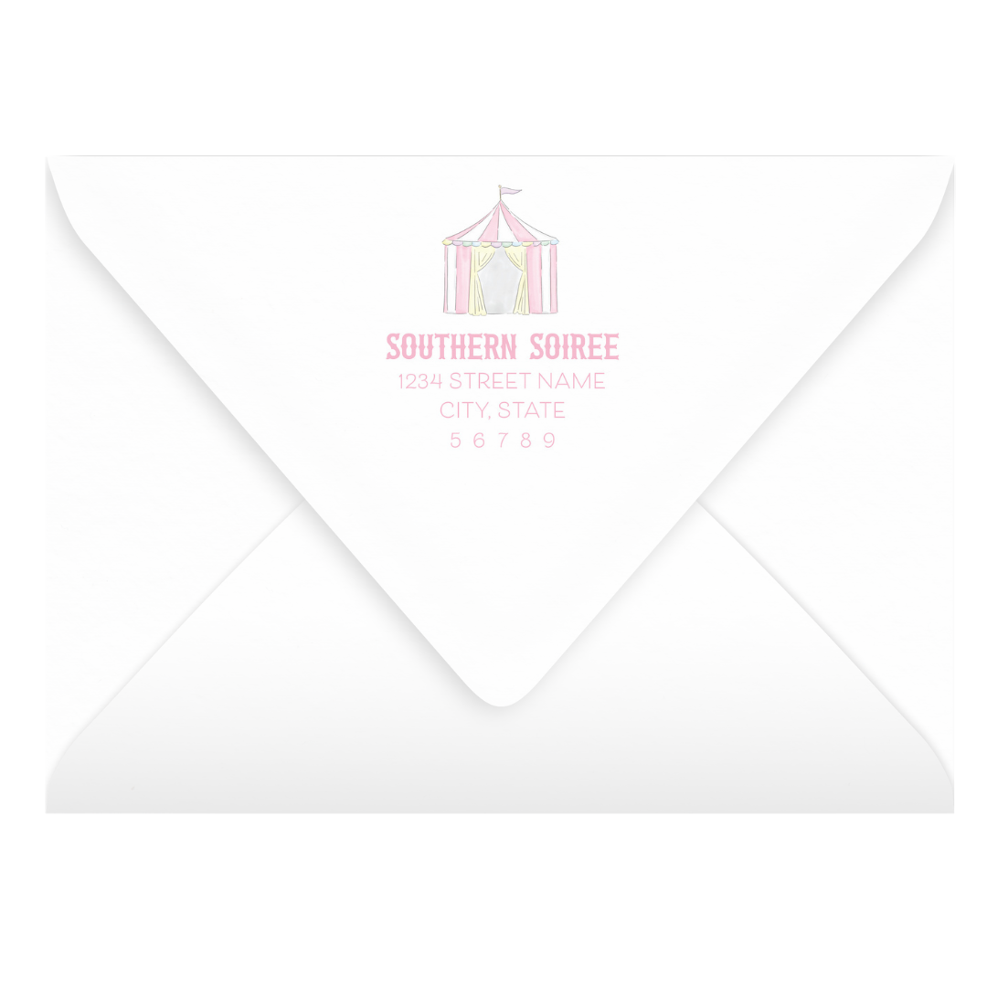 Pastel Circus Birthday Invitation