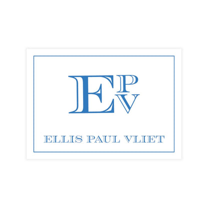 Engraved Stacked Monogram Enclosure Card