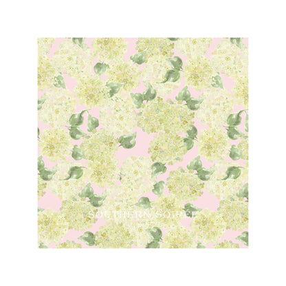 Pink Hydrangea Crest Square Enclosure Card