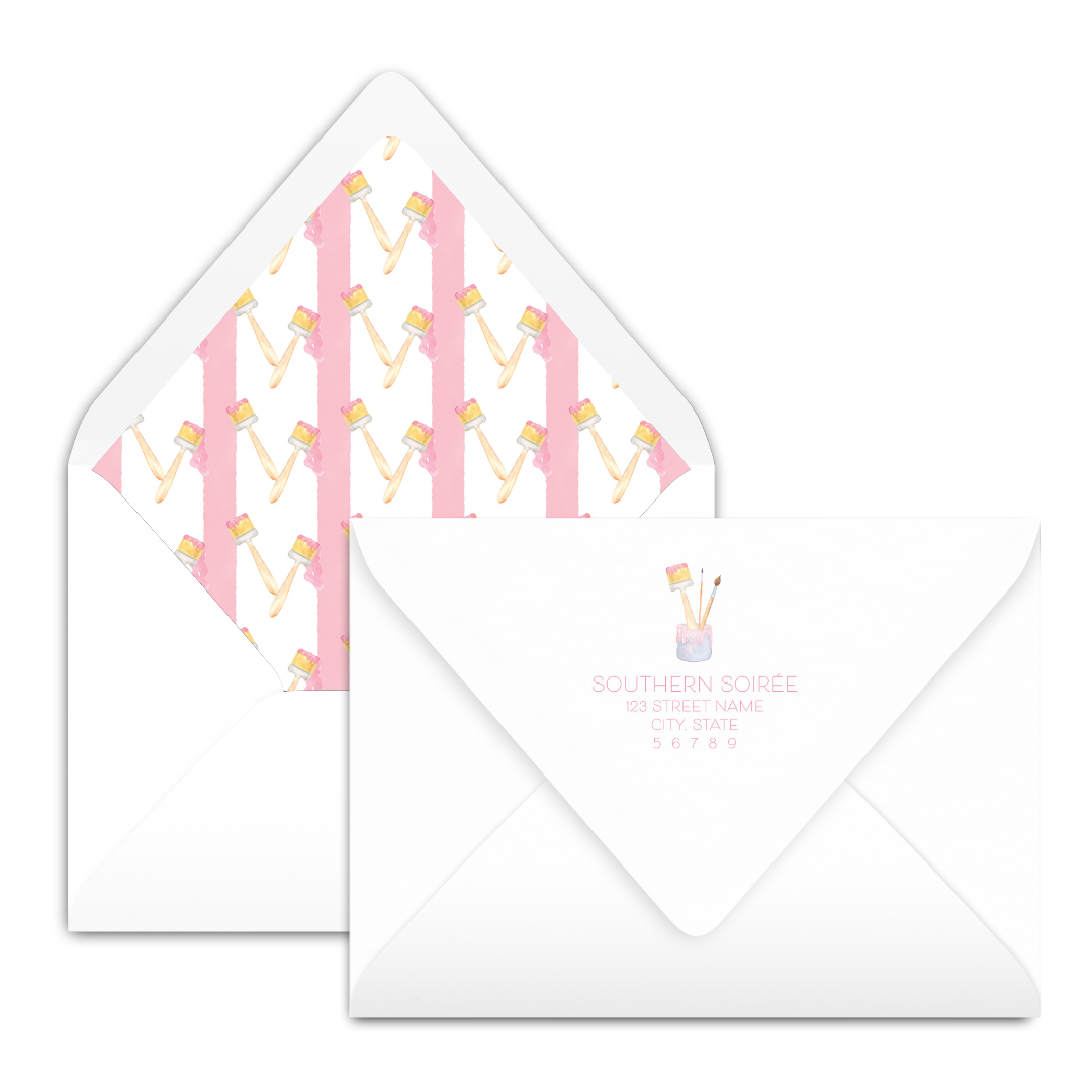 Dress for a Mess Art Party Birthday Invitation