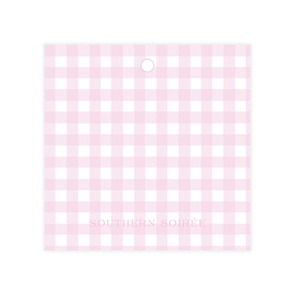 Pink Bow Square Gift Tag