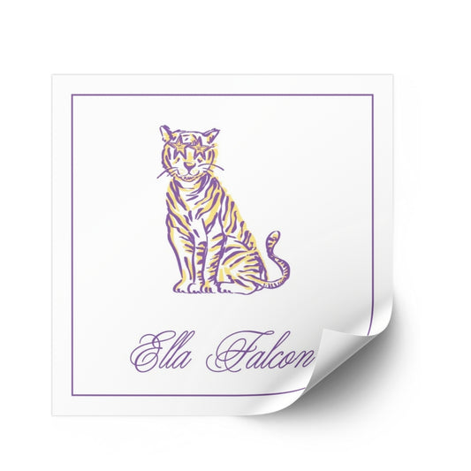 Tiger with Shades Square Sticker