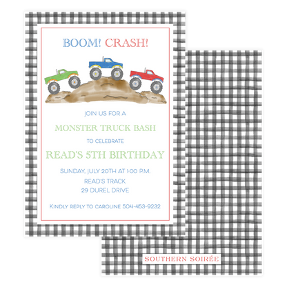 Monster Truck Invitation