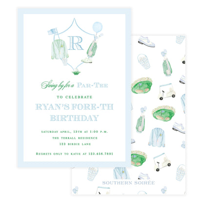 Masters Blue Crest Invitation