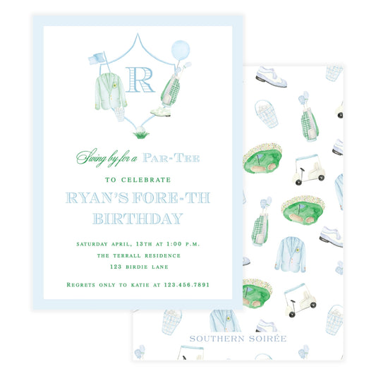 Masters Blue Crest Invitation