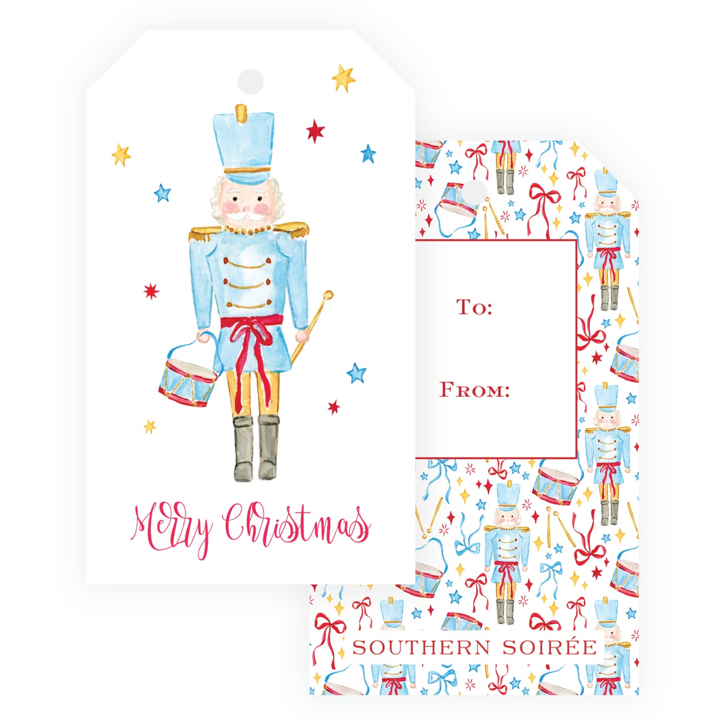Nutcracker with Stars Gift Tag Set of 6