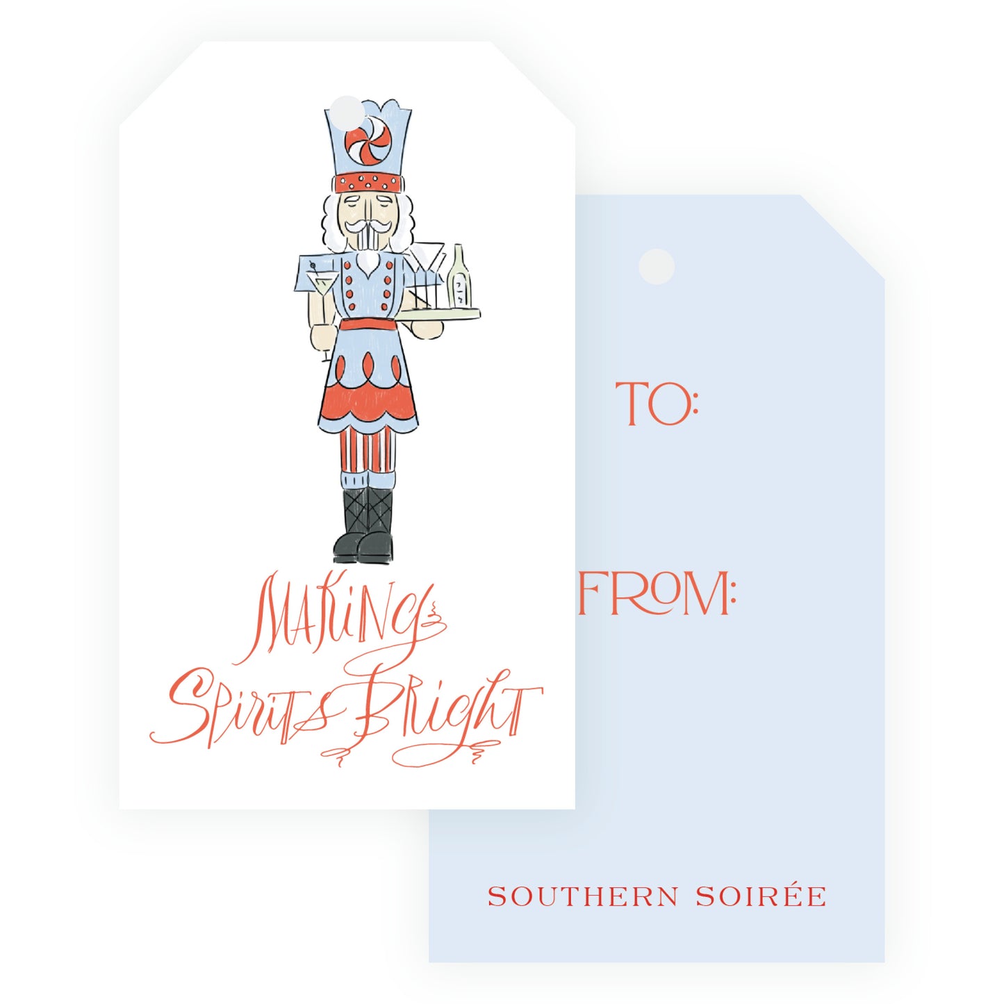 Blue Nutcracker Gift Tag Set of 6