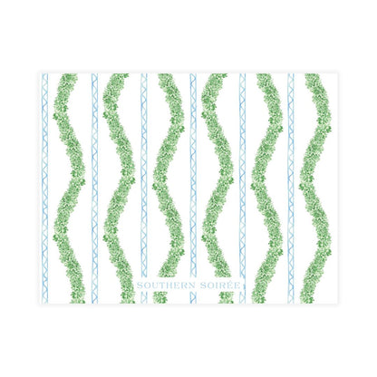 Blue & Green Boxwood Topiary Notecard