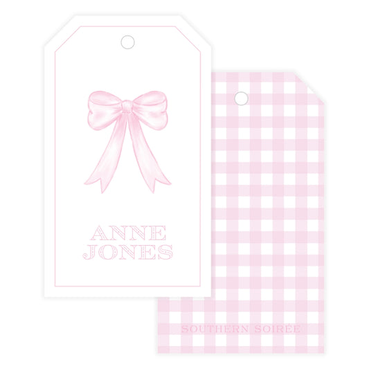 Pink Bow Gift Tag