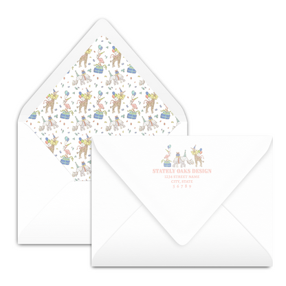 Pink Party Animals Invitation