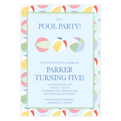 Beach Ball Invitation