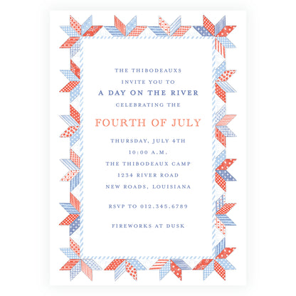 Sweet Liberty Quilted Border Invitation
