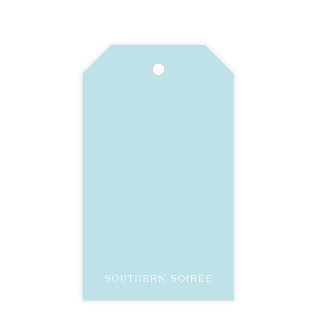 Chic Monogram Outlined Gift Tag