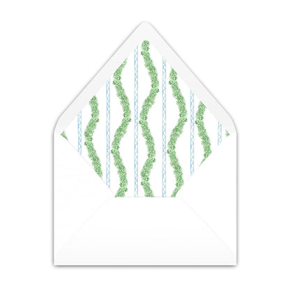 Blue & Green Boxwood Topiary Notecard