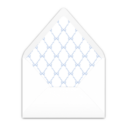 Rattle and Blue Bow Invitation