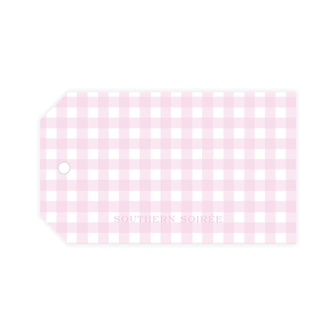 Pink Bow Horizontal Gift Tag