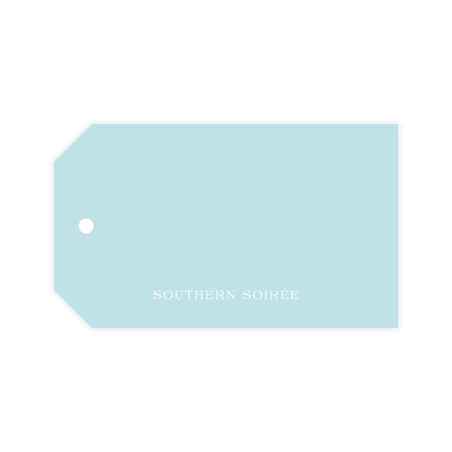 Chic Monogram Outlined Horizontal Gift Tag