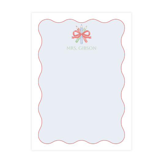 Favorite Teacher Bow Pencils Notepad