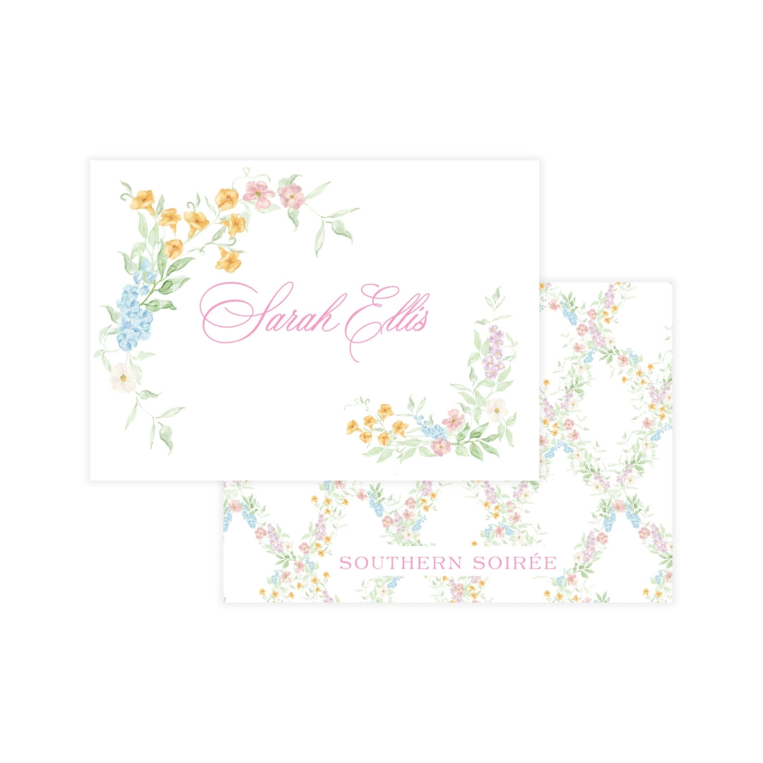 Floral Corners Enclosure Card