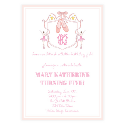 Ballerina Invitation