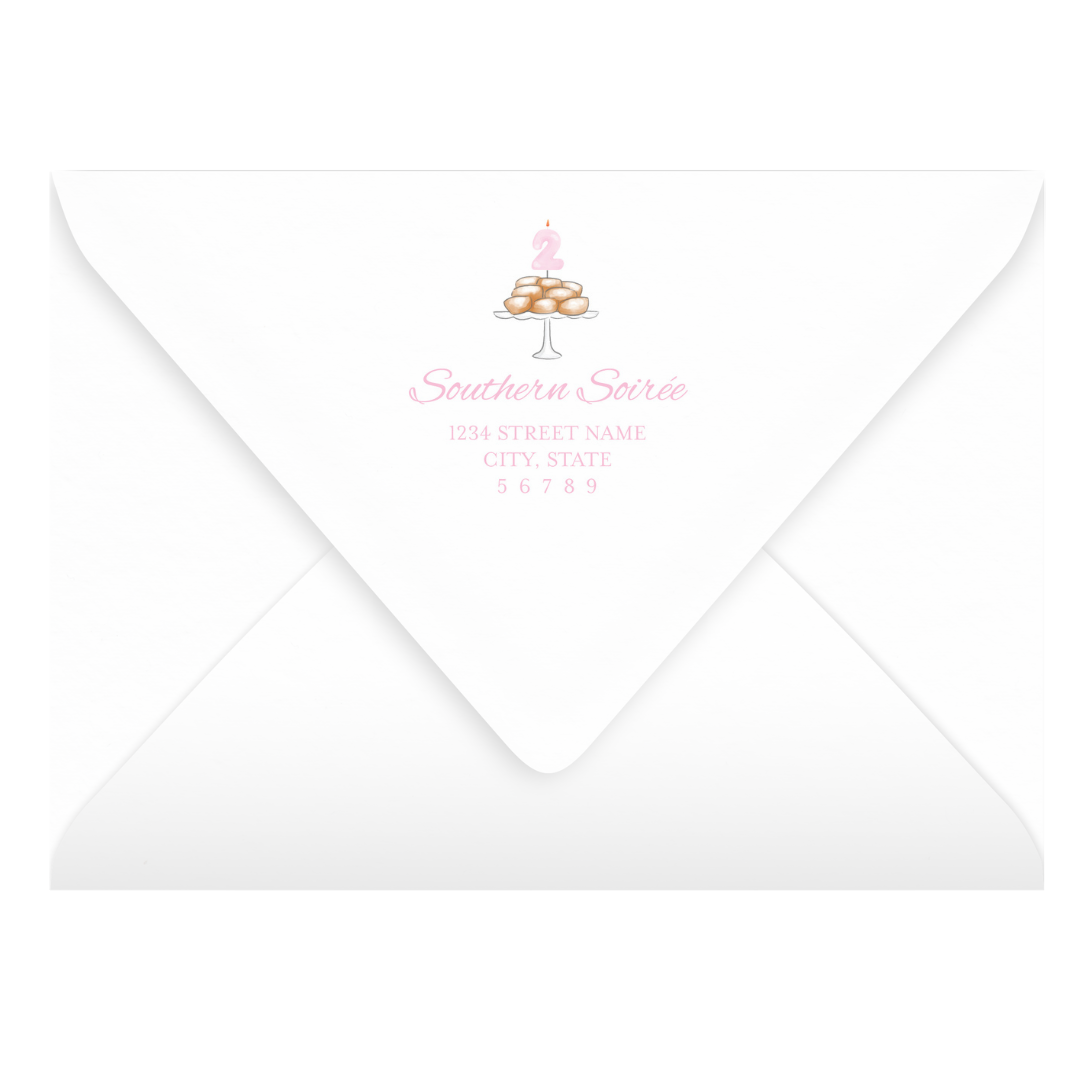Cafe Two Monde Pink Invitation