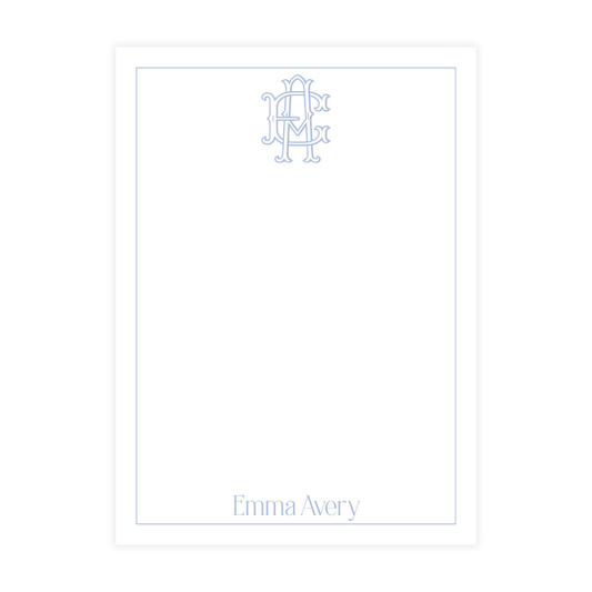 Barrett Script Monogram Notepad
