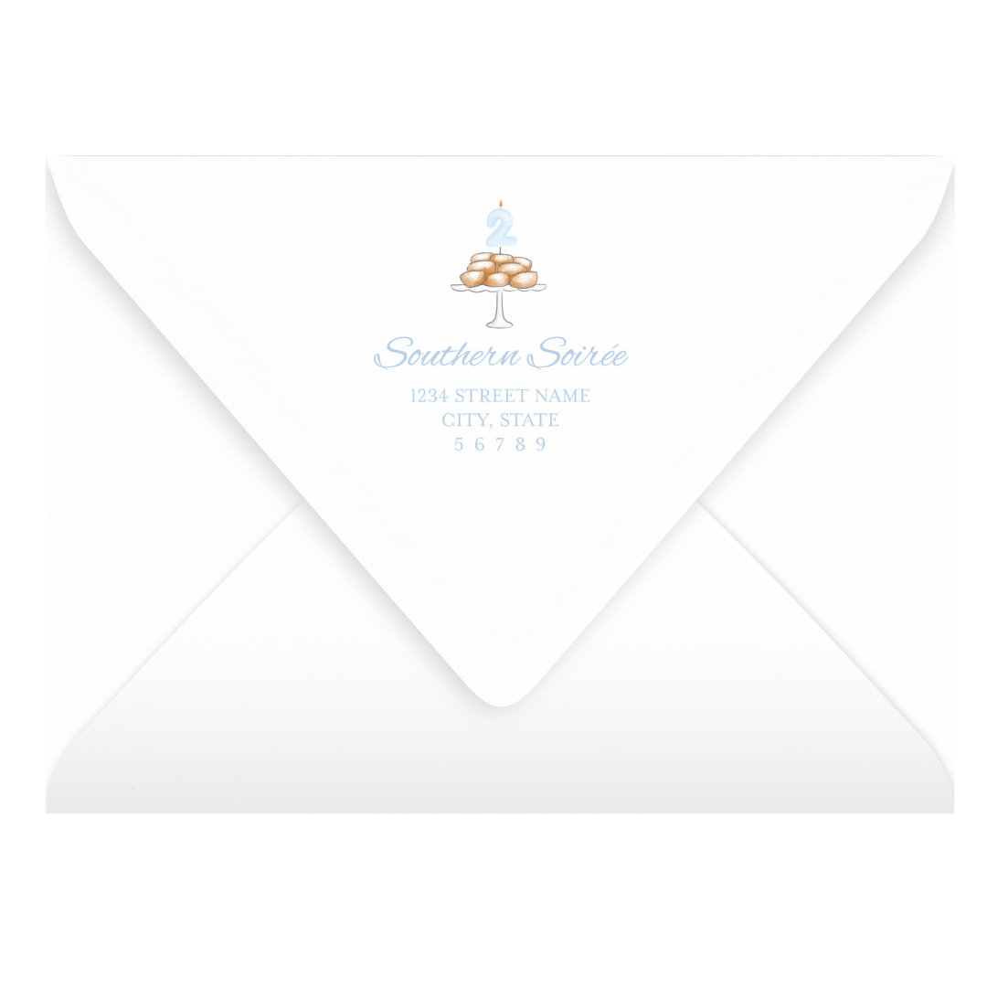 Cafe Two Monde Blue Invitation