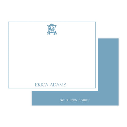 Chic Monogram Notecard
