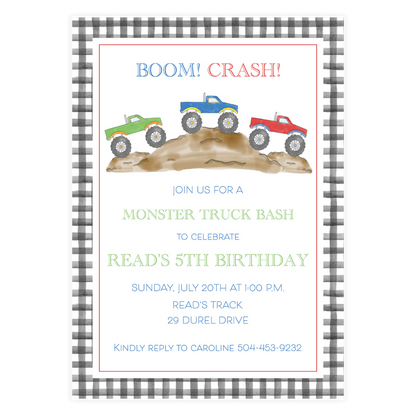 Monster Truck Invitation