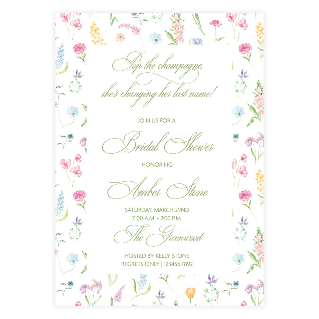 Floral Garden Invitation