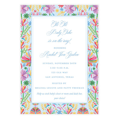Olé Olé Fiesta Blue Invitation