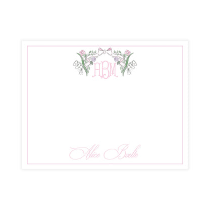 Pink Floral Bow Notecard