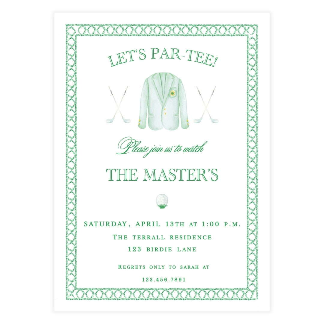 Masters Viewing Party Invitation